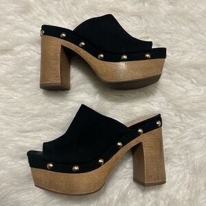 Black Y2K Vince Camuto Women’s Jackima Chunky Platform Sandal Mules 6